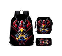 (12) Movie Wolverine Deadpool Characters Trendy Cartoon Student Backpack Printed