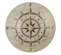 12" Nautical Compass Rose Tin Dome Sign Beach House Bar/Coastal Home Wall Decor