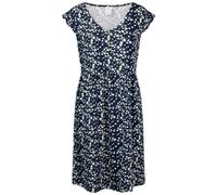 Trespass Womens Casual Printed Jersey Dress Gertha - V Neck with Frill Sleeves, Floral Print Short Length Dress, Ladies Stretch Jersey Dress, Short Sleeve Dresses