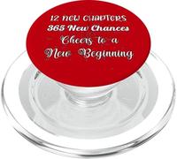 12 New Chapters 365 New Chances Cheers To New Beginning Fun PopSockets PopGrip for MagSafe
