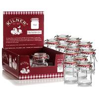 12 New Kilner Vintage Square Glass Clip Top Airtight Spice Herb Storage Jam Jars