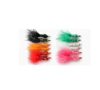 12 Nomad Trout Flies,Mixed Colours, trout flies size 10, 12 Per Pack Barbless or Barbed