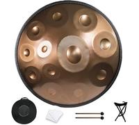 12 Note Steel Hand Drum, 432HZ Handpan in D Minor, Handpan Drums with Bag, Tripod, Mallet