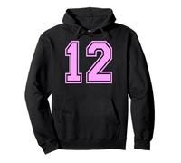 12 Number Twelve Sports Varsity College Girl Matching Pullover Hoodie