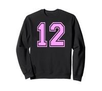 12 Number Twelve Sports Varsity College Girl Matching Sweatshirt