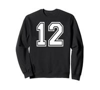 12 Number Twelve Team Sports Graphic Design Varsity Matching Sweatshirt