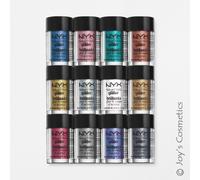 12 NYX Glitter Powder Face & Body Pigment "12 Color Full Set" Joy's cosmetics