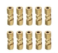 12 or 10pcs For Brake Line Connectors Brass 4 75 mm 3/16 Inch for For Brake Cable Replacement and Maintenance Compatible with Standard Vehicle For Brake Lines (10pcs)