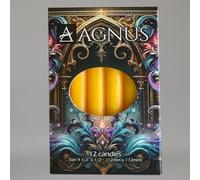 12 Orange Confidence Magic Spell Candles - Happiness Orange 12cm Spell Candles 4.5" 100% Natural Christingle Chime Pyramid Christmas Tree Candles - Dripless, Golden Flame - Clean,