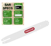 12" OREGON 124MLEA074 Guide Bar 3/8 x .043 for STIHL MS162 MS170 MS171 MS172 017
