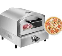 12” Outdoor Propane Pizza Oven, Compact, Portable Pizza Maker, Stainless Steel Gas Pizza Oven, Countertop Pizza Oven for Camping Kitchen Party