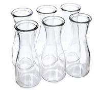 12 oz (350 ml) Glass Carafe Beverage Bottles, 6-pack - Water Pitchers, Wine Decanters, Mixed Drinks, Mimosas, Centerpieces, Arts & Crafts - Restaurant, Catering, Party, & Home Kitchen Supplies
