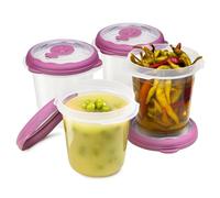 12 oz Plastic Soup Freezer Containers With Lids Reusable, Airtight Microwave Food Storage Container For Meal Prep Home-Made Soup To Go, Dishwasher Safe, Steam Vent Lids BPA-Free - 1.5 Cup - Set of 4