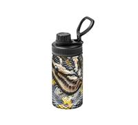 12 oz Stainless Steel Vacuum Water Bottle Snake Reticulated Python Camouflage Lightweight Sports Flask