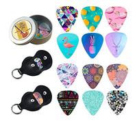 12-pack 0.71mm Stylish Colorful Celluloid Guitar Picks Plectrums for Guitar Bass (2-Web Sensation Colors)
