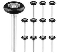 12 Pack 1.8 Inch Nylon Sealed Garage Door Rollers, Quiet/Durable and High Load, High Performance Bearing, Black, by GENHAKON.