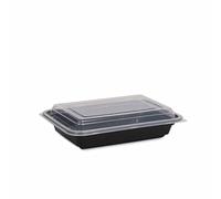 [12 Pack]1 Compartment Rectangular BPA Free Reusable Meal Prep Containers- Plastic Food Storage with Airtight Lids-Microwavable, Freezer & Stackable Portion Control Lunch Boxes Rectangular (28oz)