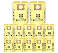 12 Pack 10-14 Gallon Vacuum Bags For Shop Vac Bags, Disposable Wet Dry Vaccum Collection Bags Replace Part Type I #90672 9067200, Type F #90662 9066200 9066233, VF2005 (Yellow)