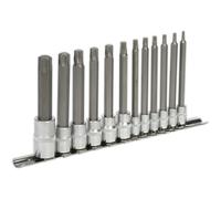 12 PACK 100mm TRX Star Socket Bit Set - 1/4" 3/8" 1/2" Square Drive - T10 to T60 Loops Multi One Size
