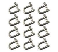 12 Pack 12mm Galvanised Steel D Shackle Dee Link Chandlery Lifting Towing