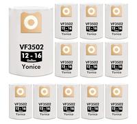 12 Pack 23743 VF3502 Vacuum Bags Compatible with Ridgid 12-16 Gallon Wet Dry Vacuums,Dust Collection Bags WD1950 WD1956 WD1850 WD1851 RV2400HF WD1450 WD1680 WD1270