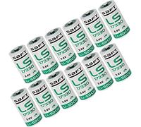 12-Pack 3.6V 2100mAh 2/3A LS17330 Lithium Thionyl Chloride (Li-SOCl2) Battery Primary LS 17330 2/3 A Size for SAFT