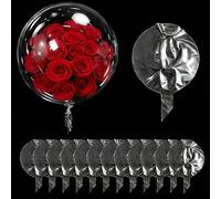 12 Pack 30 Inch Clear Bobo Balloons, Wide Neck Bubble Balloons for Wedding Decorations, Birthday Party Supplies, Photography Props, Transparent Balloons to Fill with Decorations (58cm Inflated)