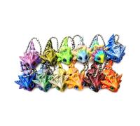 12 Pack 3D Printed Axolotl Keychain, Movable Joints Colorful Animal Keyring | Detailed 3D Printed Axolotl Figurines, 12 Vibrant Colors, Movable Joints for Interactive, Durable Eco-Friendly PLA