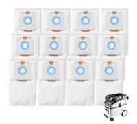 12 Pack 496186 Filter Bags for Festool CT 36 Cleantec Series | CT 36 Dust Extractor Bags for Festool , CTM 36E, CTL 36E, SC FIS-CT 36/5 Dust Bags - Large Capacity