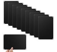 12 Pack 4x6 Inch Black Anodized Aluminum Sheets, 0.04 Inch Engraving Blanks with Pre-drilled Holes Laser Engraver Blanks Plates for DIY Crafting, Nameplates, Signs, Home Decor