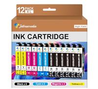 12-Pack 603XL Ink Cartridges Replacement for Epson 603XL Ink Cartridges Multipack for Expression Home XP-2100 XP-2105 XP-3100 XP-3105 XP-4100 XP-4105 Workforce WF-2810 WF-2830 WF-2850 WF-2835 Printer