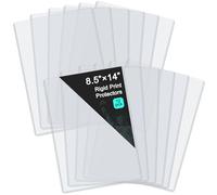 12 Pack 8.5" x 14" Rigid Print Protectors, Rigid Top Insert loaders Durable PVC Document Protectors, Plastic Sleeves for Photos, Prints, and Menu Covers Document Holder Birth Certificate Protector