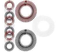 12 Pack 90s Zig Zag Style Circle Headbands with Teeth for Women's Hair Accessories (3 Assorted Colors, 11.5cm)