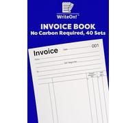(12 Pack) A5 Invoice Book - Pages 1-40 - Full Size - NCR No Carbon Required