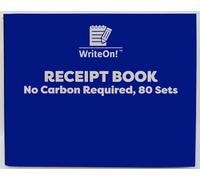 (12 Pack) A6 NCR Receipt Books - 1-80 Numbered Pages Per Pad - Half Size Duplicate Invoice Books - No Carbon Required - 128 x 100mm - for Small Business, Trades & Self-Employed