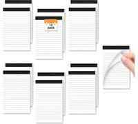 12 Pack A7 Small Pocket Notepad for Office Mini Note Pad A7 Lined Paper