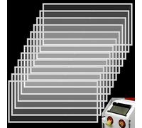 12 Pack Abrasive Blasting Cabinet Lens Cover - Clear Polyester Film Sandblast Cabinet Inner Len Protector Adhesive Standard Sand Blast Film for Abrasive Window Blasting Cabinet Replacement 23'' x 11''