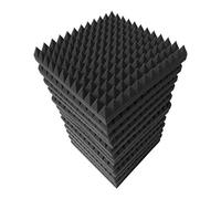 12 Pack Acoustic Foam Panels, 30x30x5cm/11.81x11.81x1.97 Inch Studio Sound Insulation Foam Fire Retardant for Studio KTV Broadcast Family Theater Wall Ceiling