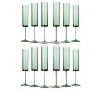 12 Pack Acrylic Dark Green Wine Glasses Green champagne glasses Champagne Flutes Sparkling Wine Glasses Wine Goblets Wedding Glassware Set Drinkware Glasses for Wedding Bar Celebration Baby Shower