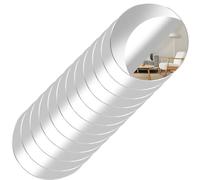 12 Pack Acrylic Round Mirror, 4 Inch Non Glass Round Mirror Plate Self Adhesive Mirrors Stickers, Acrylic Plate Circle-Mirrors Trays for Wedding Table Center DIY Crafts Home Wall Candle Decor