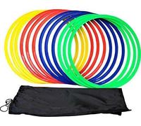 12-Pack Agility Training Rings - 45cm Speed Hoops for Football, Soccer & Basketball Training Equipment - Improve Footwork & Coordination - Sports Drills - UK