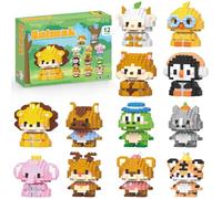12 Pack Animals Building Block Sets,Micro Mini Animal Party Favors for Kids (12 Pack Animals)