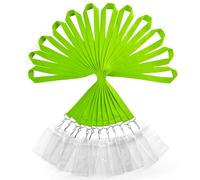 12 Pack Apple Green Lanyards with Waterproof ID Badge Holders - Durable Polyester Neck Straps for Office Staff, Teachers & Corporate Events