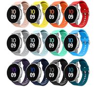 12 Pack Bands Compatible with Samsung Galaxy Watch 7/FE/ 6/5/4 40mm 44mm,6 4 Classic 43mm 47mm 42mm 46mm,5 Pro 45mm,Active 2 Band,3 41mm,Gear Sport,20mm Soft Silicone Wristband Sport Straps Women Men