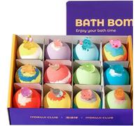 12-Pack Bath Bombs with Surprise Spring Inside -Natural Bath Bombs for Kids with Mega Bubbles & Surprise Inside, Upgrade Easter gi-fts Bubble Easter Basket Stuffers EAS-TER Egg Fillers