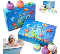 12 Pack Bath Bombs with Toys Inside, Easter Bath Bombs for Kids, with Surprise Spring Toys Inside, Fizzy Colorful Bubble Bathroom for Best Birthday, Party, Easter, Spring Skin-Soothing Baths (#A)