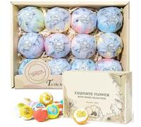 12-Pack Bath Salt Balls Gift Set - Aromatherapy Bubble Bath Bombs, Moisturizing Spa Fizz for Dry Skin & Relaxation,Great Gift for Birthdays, Valentine's Day, Mother's Day and Other Festivals