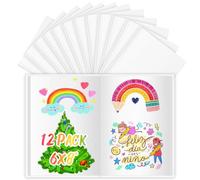 12-Pack Blank Hardcover Books for Kids to Write Stories Draw Sketch, 6 x 8'' Blank Story Book Back to School Sketchbook for Students, Blank Journal Page Make Your Own Book for Father's Day, Guestbook