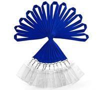 12 Pack Blue Lanyards with Waterproof ID Badge Holders - Durable Polyester Neck Straps for Office Staff, Teachers & Corporate Events