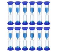 12 Pack Blue Sand Timer, 2 Minute Sand Clock Timer Hourglass Countdown Timer for Kids Brushing Teeth, Games, Classroom, Home and Kitchen